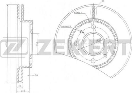 Zekkert BS-5799 - Гальмівний диск avtolavka.club