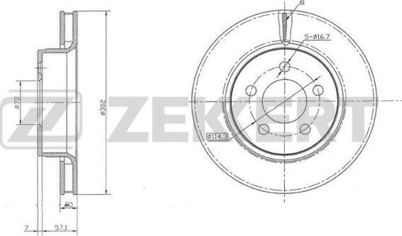 Zekkert BS-5760 - Гальмівний диск avtolavka.club