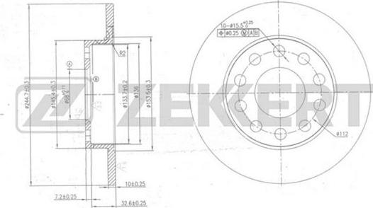 Zekkert BS-5780 - Гальмівний диск avtolavka.club