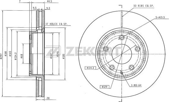 Zekkert BS-6455 - Гальмівний диск avtolavka.club