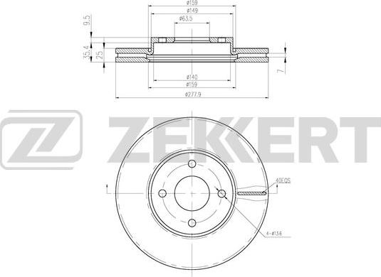 Zekkert BS-6471 - Гальмівний диск avtolavka.club