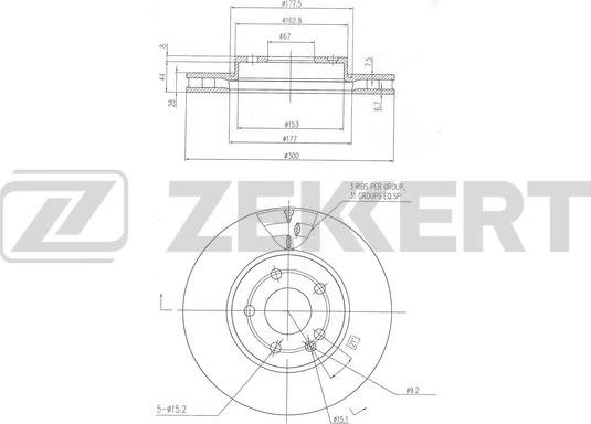 Zekkert BS-6501 - Гальмівний диск avtolavka.club