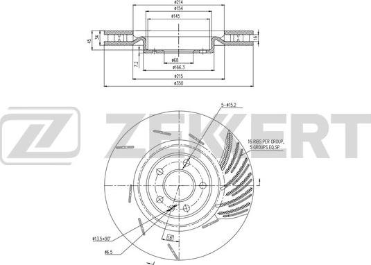 Zekkert BS-6507 - Гальмівний диск avtolavka.club