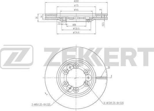 Zekkert BS-6514 - Гальмівний диск avtolavka.club