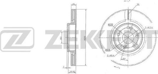 Zekkert BS-6096 - Гальмівний диск avtolavka.club