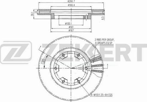 Zekkert BS-6041 - Гальмівний диск avtolavka.club