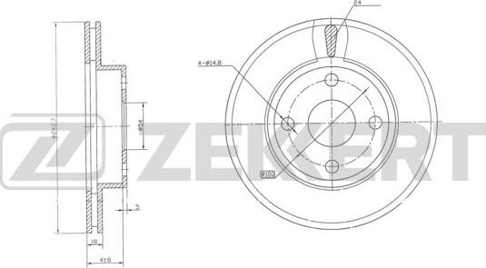 Zekkert BS-6056 - Гальмівний диск avtolavka.club