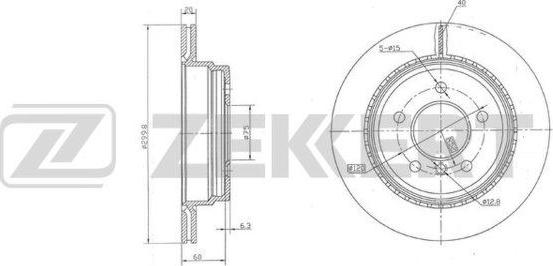 Zekkert BS-6007 - Гальмівний диск avtolavka.club