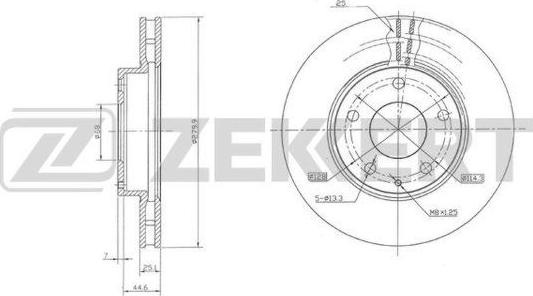 Zekkert BS-6010 - Гальмівний диск avtolavka.club