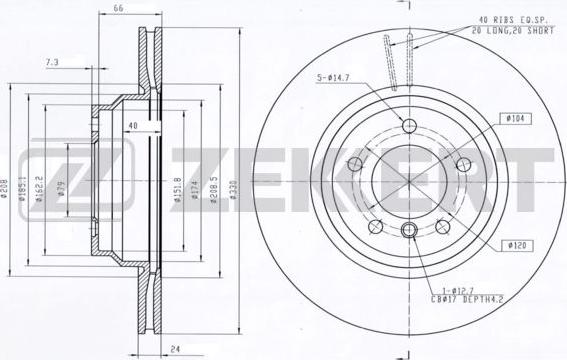 Zekkert BS-6027 - Гальмівний диск avtolavka.club