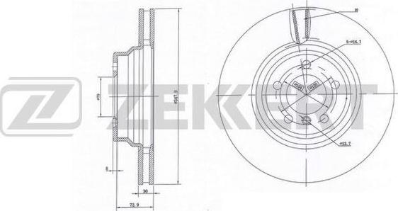 Zekkert BS-6125 - Гальмівний диск avtolavka.club