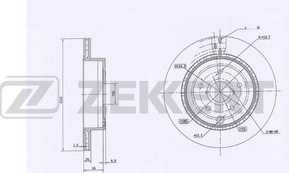 Zekkert BS-6120 - Гальмівний диск avtolavka.club