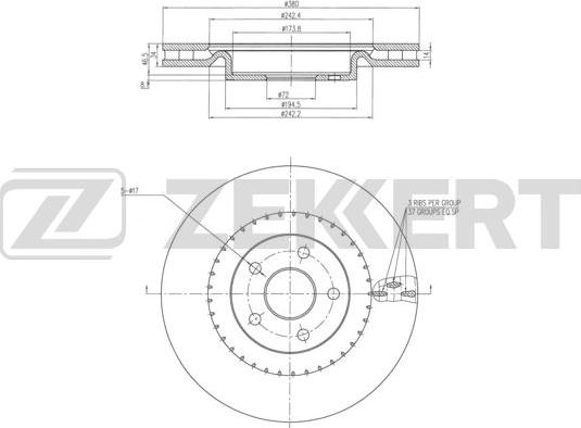 Zekkert BS-6362 - Гальмівний диск avtolavka.club