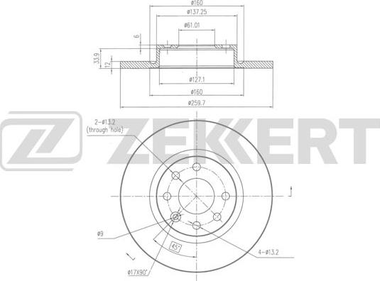 Zekkert BS-6302 - Гальмівний диск avtolavka.club