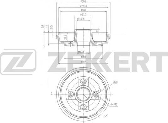 Zekkert BS-6326 - Гальмівний барабан avtolavka.club