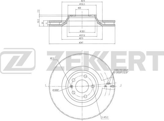 Zekkert BS-6262 - Гальмівний диск avtolavka.club