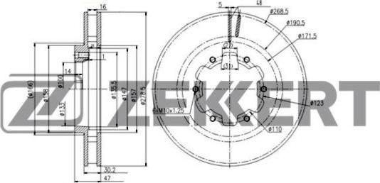 Zekkert BS-6200 - Гальмівний диск avtolavka.club