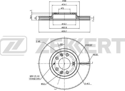 Zekkert BS-6230 - Гальмівний диск avtolavka.club