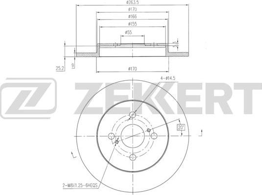 Zekkert BS-6229 - Гальмівний диск avtolavka.club