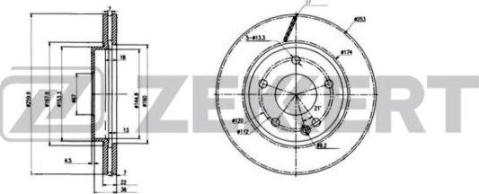 Zekkert BS-6221 - Гальмівний диск avtolavka.club