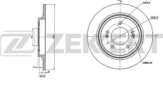 Zekkert BS-6271 - Гальмівний диск avtolavka.club