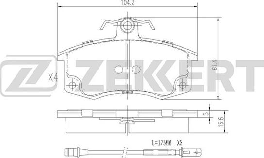 Zekkert BS-1926 - Гальмівні колодки, дискові гальма avtolavka.club