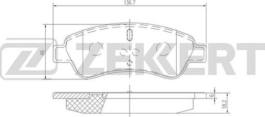 Zekkert BS-1433 - Гальмівні колодки, дискові гальма avtolavka.club