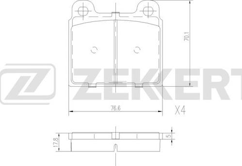 Zekkert BS-1537 - Гальмівні колодки, дискові гальма avtolavka.club