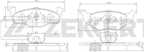 Zekkert BS-1571 - Гальмівні колодки, дискові гальма avtolavka.club