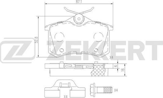 Zekkert BS-1690 - Гальмівні колодки, дискові гальма avtolavka.club