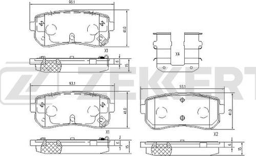 Zekkert BS-1099 - Гальмівні колодки, дискові гальма avtolavka.club