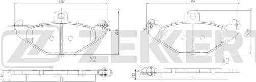 Zekkert BS-1058 - Гальмівні колодки, дискові гальма avtolavka.club