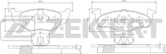 Zekkert BS-1011 - Гальмівні колодки, дискові гальма avtolavka.club