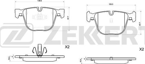 Zekkert BS-1037 - Гальмівні колодки, дискові гальма avtolavka.club