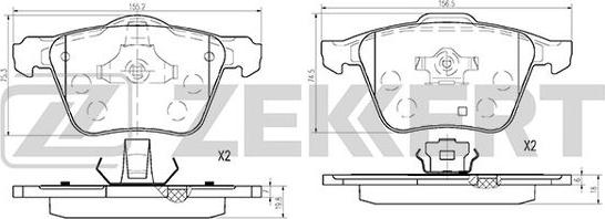 Zekkert BS-1022 - Гальмівні колодки, дискові гальма avtolavka.club