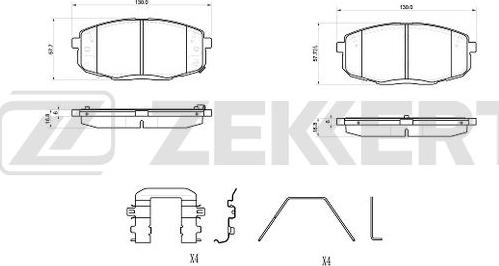 Zekkert BS-1076 - Гальмівні колодки, дискові гальма avtolavka.club