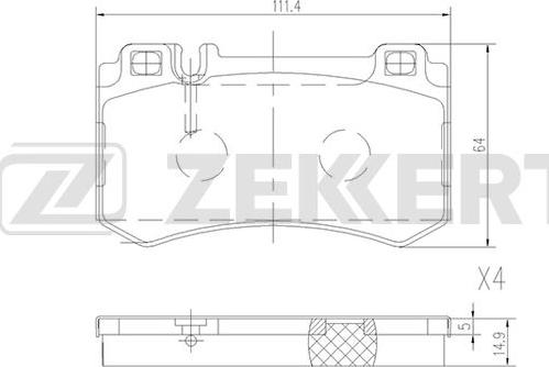 Zekkert BS-1194 - Гальмівні колодки, дискові гальма avtolavka.club