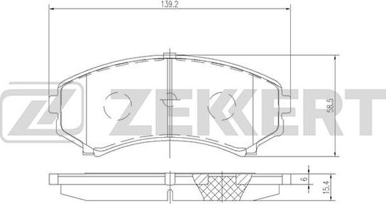 Zekkert BS-1140 - Гальмівні колодки, дискові гальма avtolavka.club