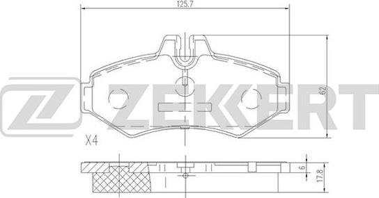 Zekkert BS-1158 - Гальмівні колодки, дискові гальма avtolavka.club