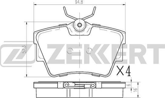 Zekkert BS-1162 - Гальмівні колодки, дискові гальма avtolavka.club