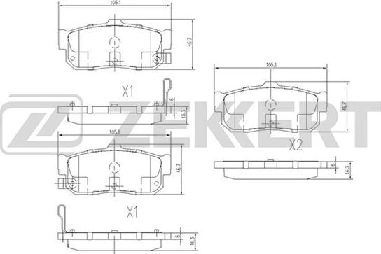 Zekkert BS-1104 - Гальмівні колодки, дискові гальма avtolavka.club