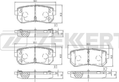 Zekkert BS-1105 - Гальмівні колодки, дискові гальма avtolavka.club