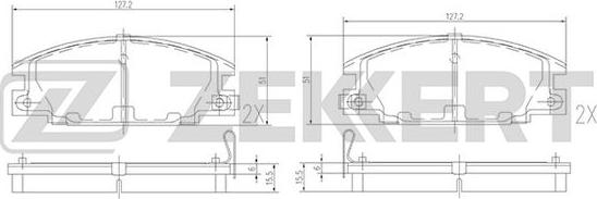 Zekkert BS-1101 - Гальмівні колодки, дискові гальма avtolavka.club