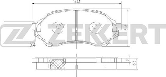 Zekkert BS-1118 - Гальмівні колодки, дискові гальма avtolavka.club