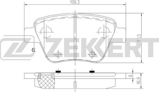 Zekkert BS-1185 - Гальмівні колодки, дискові гальма avtolavka.club