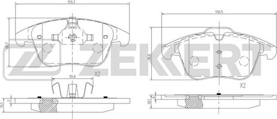 Zekkert BS-1128 - Гальмівні колодки, дискові гальма avtolavka.club