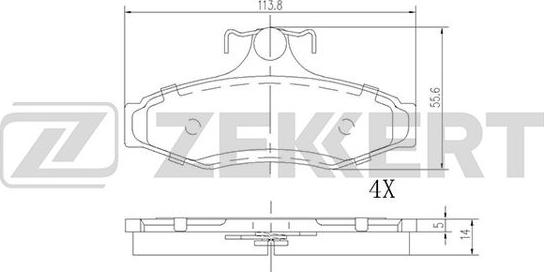 Zekkert BS-1863 - Гальмівні колодки, дискові гальма avtolavka.club