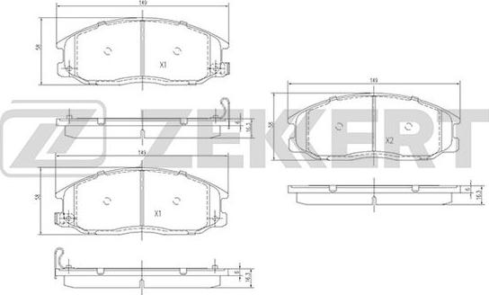 Zekkert BS-1804 - Гальмівні колодки, дискові гальма avtolavka.club