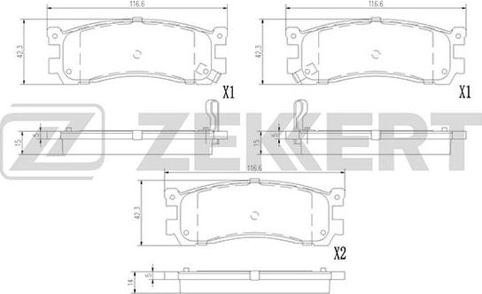 Zekkert BS-1391 - Гальмівні колодки, дискові гальма avtolavka.club