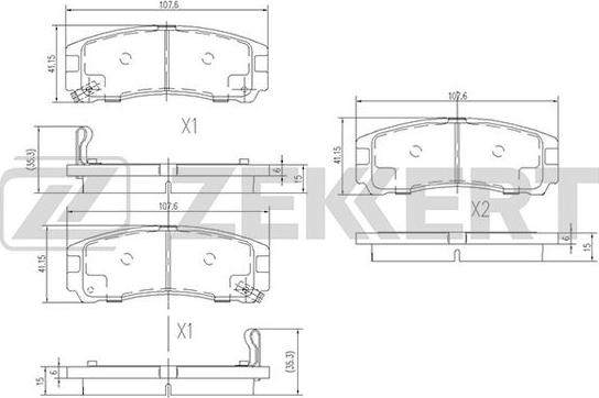 Zekkert BS-1347 - Гальмівні колодки, дискові гальма avtolavka.club